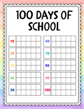 Load image into Gallery viewer, DIGITAL DOWNLOAD: 100 Days of School Printable Tracker