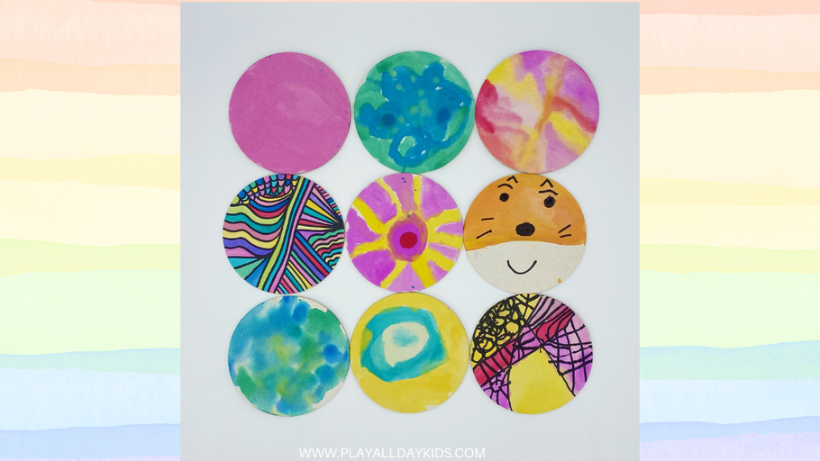 Watercolor Cardboard Circles