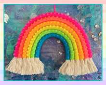 Load image into Gallery viewer, Neon Fiber Art Rainbow
