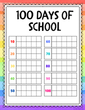 Load image into Gallery viewer, DIGITAL DOWNLOAD: 100 Days of School Printable Tracker
