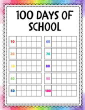 Load image into Gallery viewer, DIGITAL DOWNLOAD: 100 Days of School Printable Tracker
